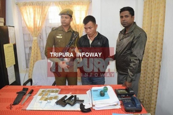 Ahead of PMâ€™s arrival, man arrested with pistols, bullets and arms from Agartala Rail Station 